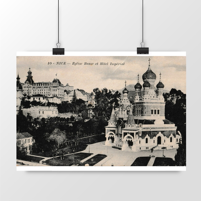 Image front Affiche NICE - Eglise Russe et Hôtel Impérial