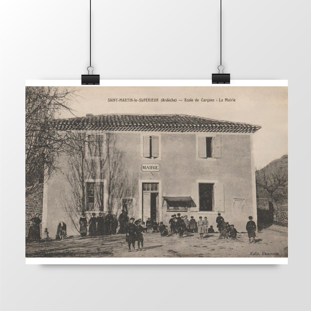 Image front Affiche ST MARTIN-LE-SUPERIEUR - Ecole de Garçons - La Mairie - 1915