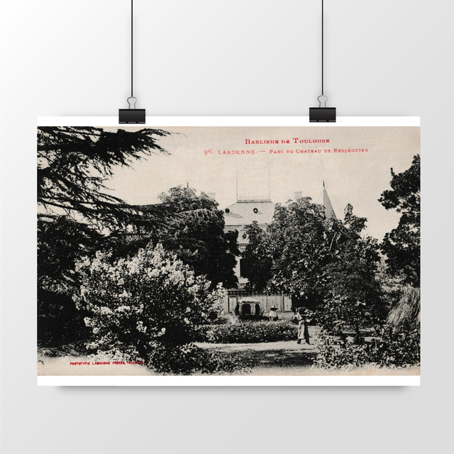 Image front Affiche TOULOUSE - Banlieue - LARDENNE - Parc du Château de Rességuier - 1916