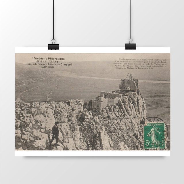 Image front Affiche ST PERAY - Ruines du Vieux Château de Crussol - 1913