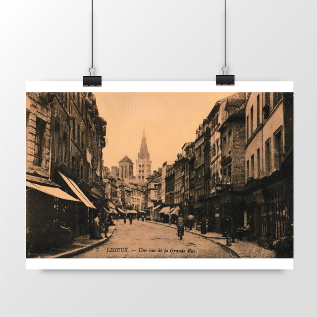 Image front Affiche LISIEUX - Une Vue de la Grande Rue - 1916