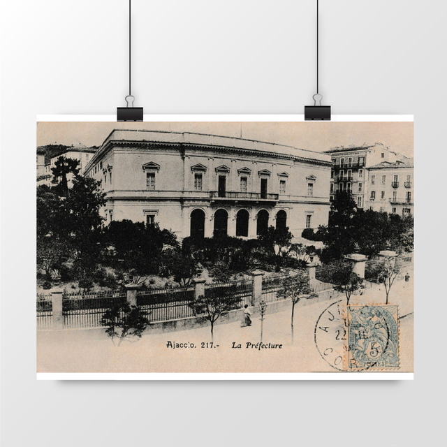 Image front Affiche AJACCIO - La Préfecture - 1905