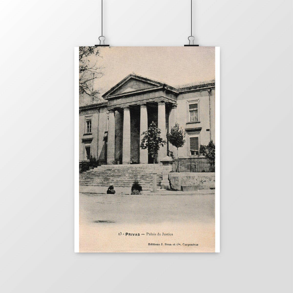 Image front Affiche PRIVAS - Palais de Justice - 1906