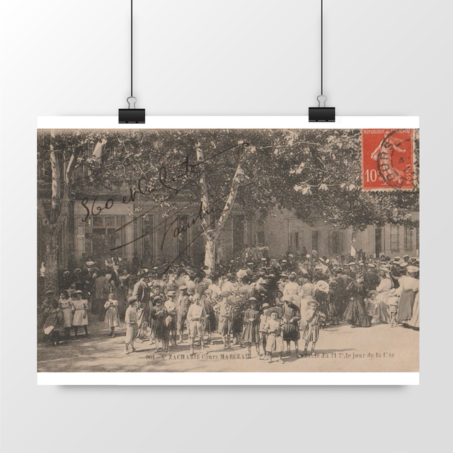 Image front Affiche SAINT ZACHARIE - Cours Marceau - 1908