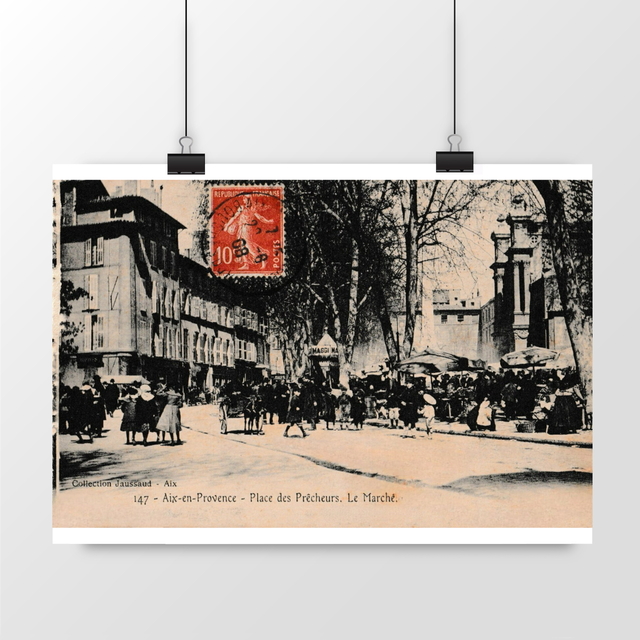Image front Affiche AIX-EN-PROVENCE - Place des Prêcheurs - 1908