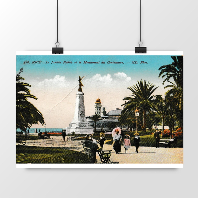 Image front Affiche NICE - Le jardin public et le monument du Centenaire - 1912
