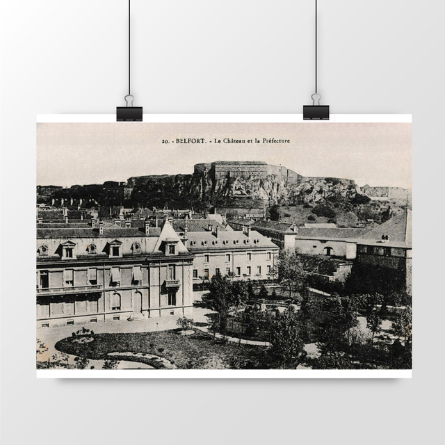 Image front Affiche BELFORT - Le Château et la Préfecture - 1919