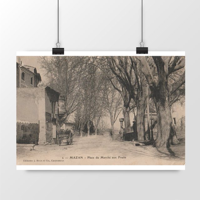 Image front Affiche MAZAN - Place du Marché aux Fruits - 1908