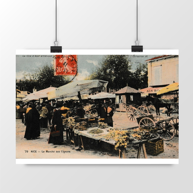 Image front Affiche Nice - Marché aux oignons - 1912