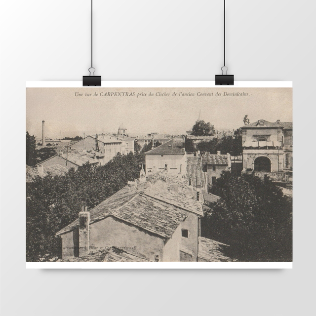 Image front Affiche CARPENTRAS - Vue prise du Clocher de l'Ancien Couvent des Dominicains - 1914