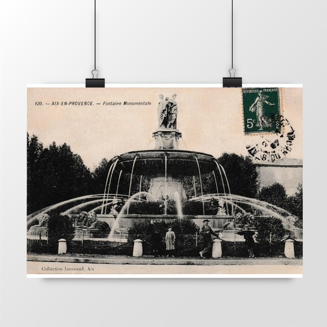 Image front Affiche AIX-EN-PROVENCE - Fontaine Monumentale - 1907