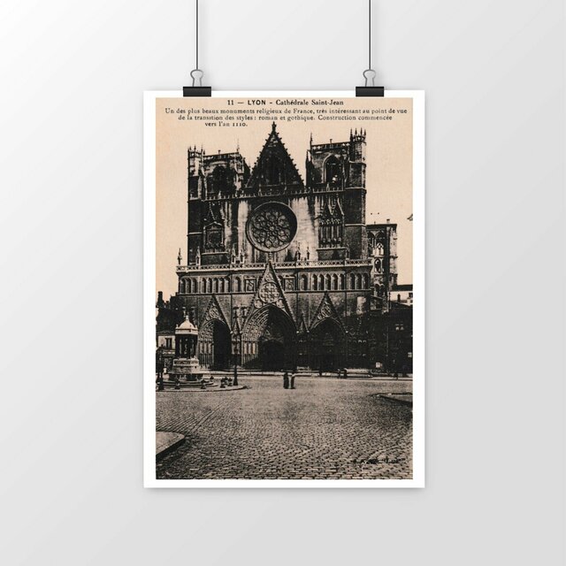 Image front Affiche LYON - Cathédrale St Jean