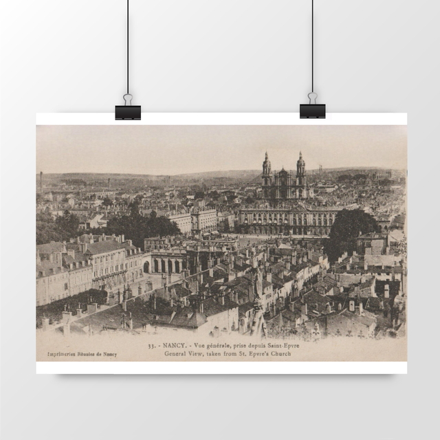 Image front Affiche NANCY - Vue Générale prise depuis St-Epvre - 1918