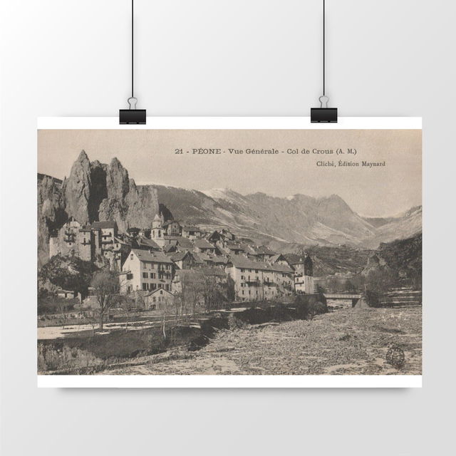 Image front Affiche PÉONE - Vue Générale - Col de Crous - 1907