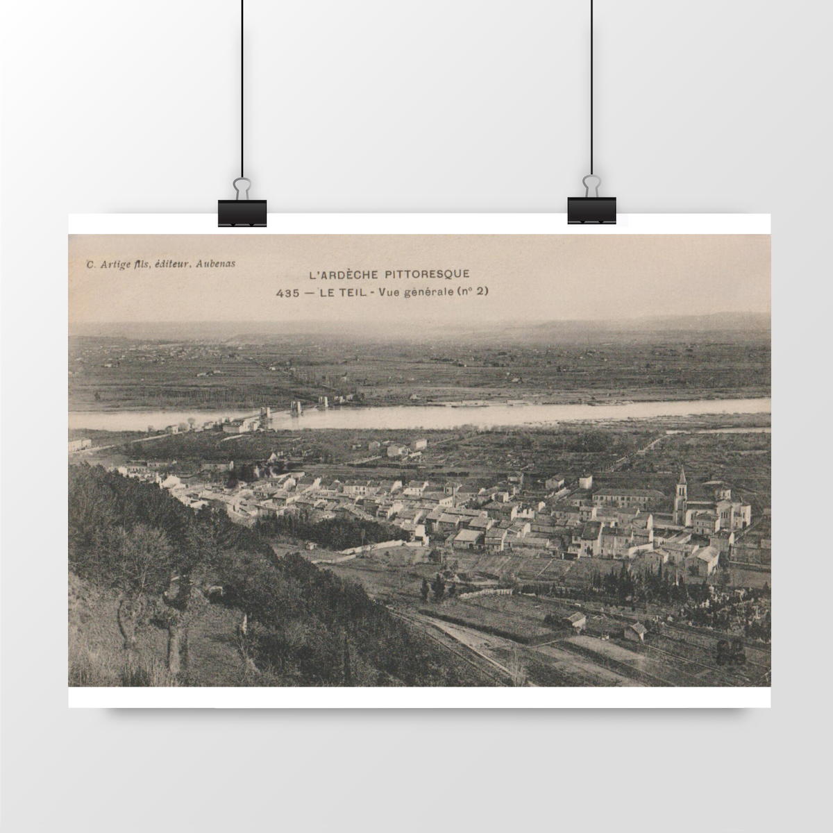 Image front Affiche LE TEIL - Vue Générale - 1906