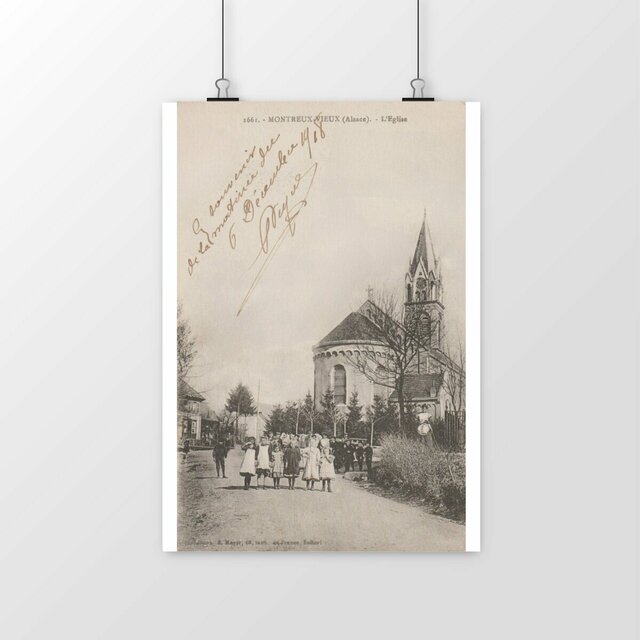 Image front Affiche MONTREUX-VIEUX - L'Eglise - 1918