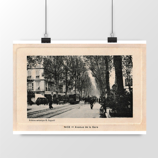 Image front Affiche Nice - Avenue de la Gare - 1913