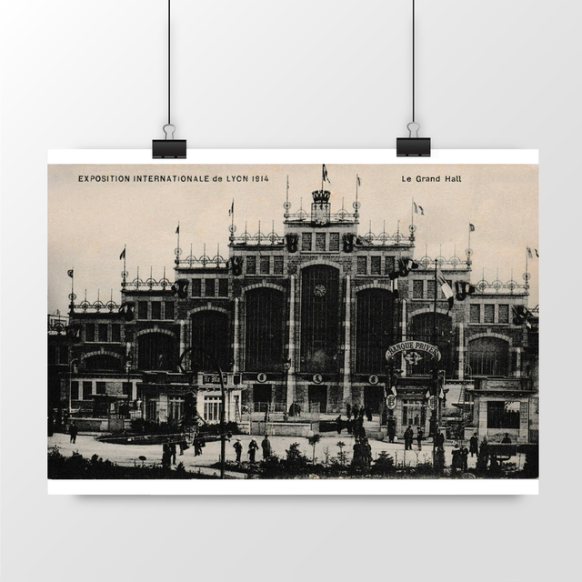 Image front Affiche LYON - Exposition Internationale de LYON 1914 - Le Grand Hall - 1915