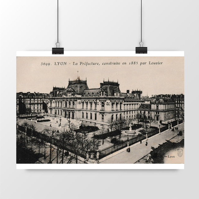 Image front Affiche LYON - La Préfecture - 1915