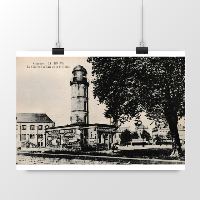 Image front Affiche BRIVE-LA-GAILLARDE - Le Château d'Eau et la Guierle - 1914