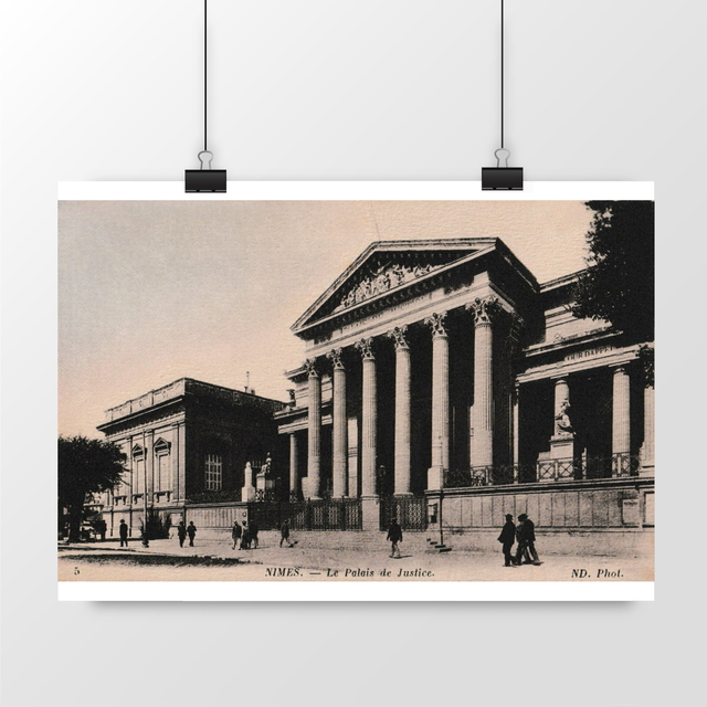 Image front Affiche NIMES - Le Palais de Justice - 1916