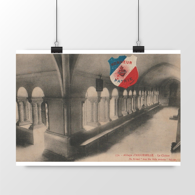 Image front Affiche MONTJOYER - Abbaye d'Aiguebelle - Le Cloître