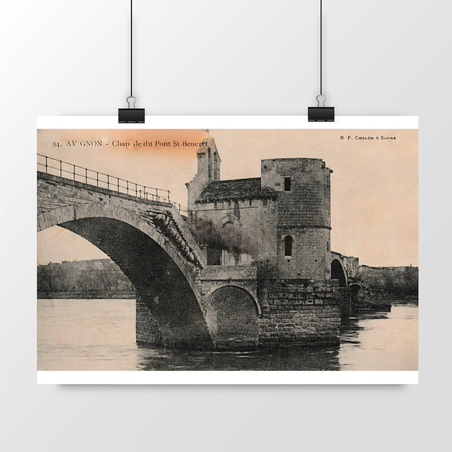 Image front Affiche AVIGNON - Chapelle du Pont St Benezet - 1904