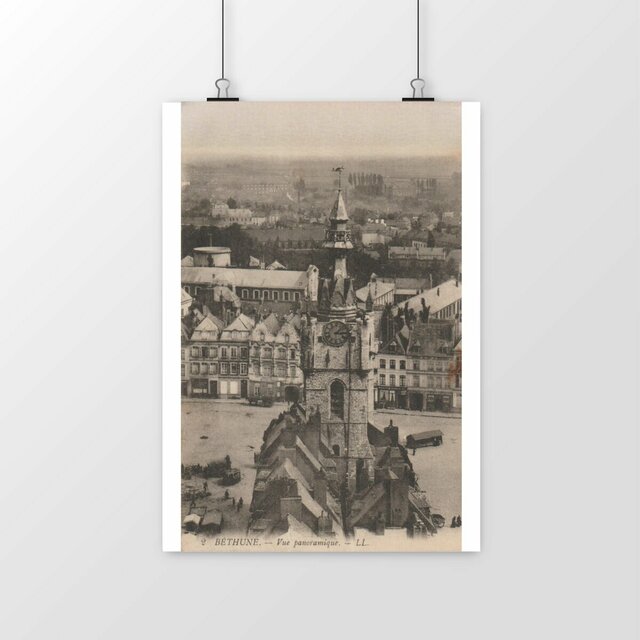 Image front Affiche BETHUNE - Vue Panoramique - 1918