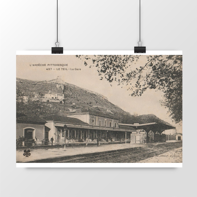Image front Affiche LE TEIL - La Gare - 1906