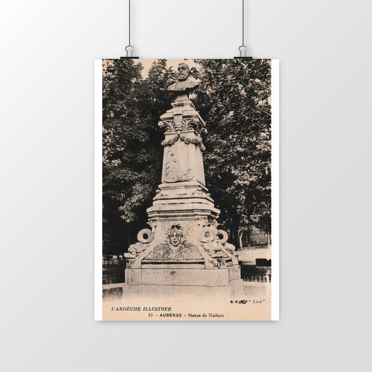 Image front Affiche AUBENAS - Statue de Mathon