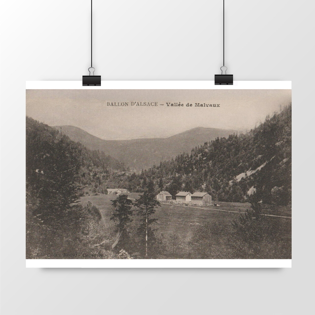 Image front Affiche BALLON D'ALSACE - Vallée de Malvaux - 1918