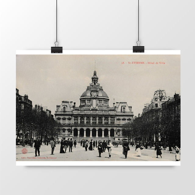 Image front Affiche SAINT ETIENNE - Hôtel de Ville - 1907