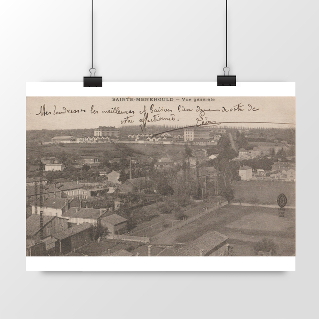 Image front Affiche SAINTE-MENEHOULD - Vue Générale - 1916