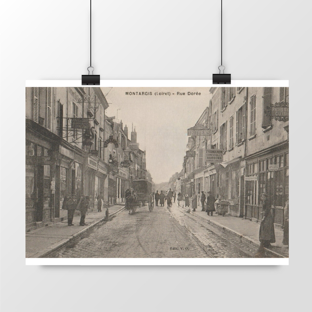 Image front Affiche MONTARGIS - Rue Dorée - 1916