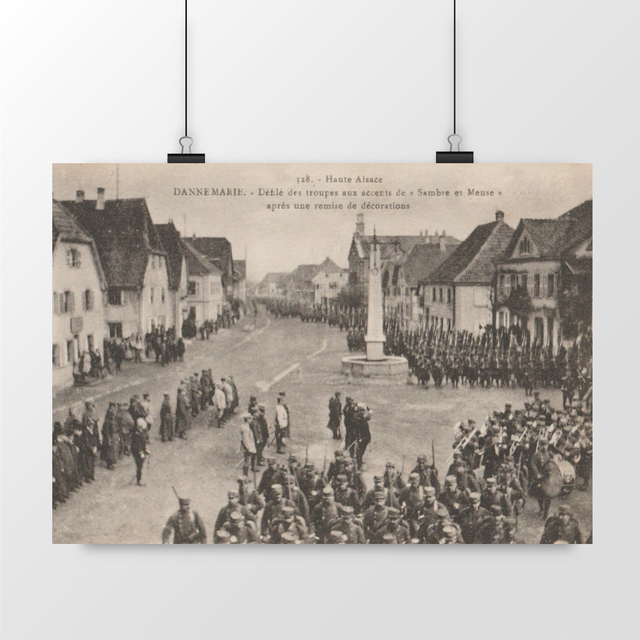 Image front Affiche DANNEMARIE - Défilé des Troupes - 1918