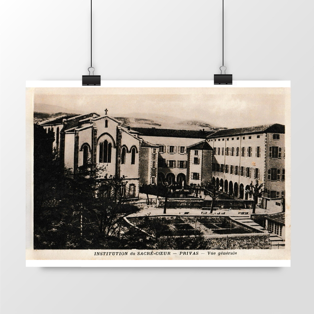 Image front Affiche PRIVAS - Institution du Sacré Coeur - 1905