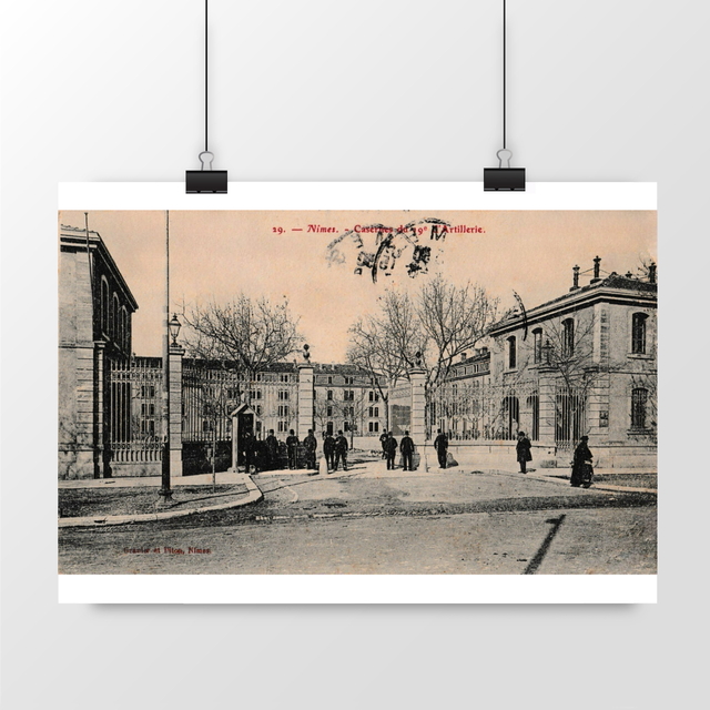 Image front Affiche NIMES - Caserne du 19° d'Artillerie - 1907