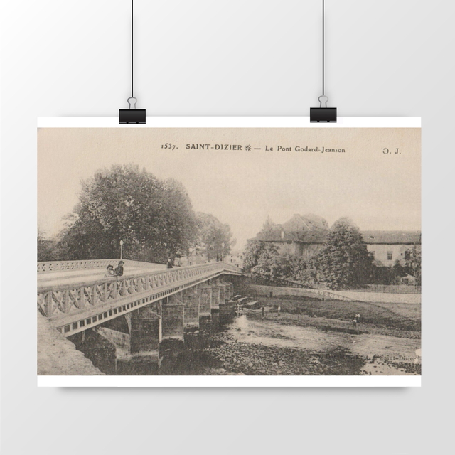 Image front Affiche SAINT-DIZIER - Le Pont Godard-Jeanson - 1915