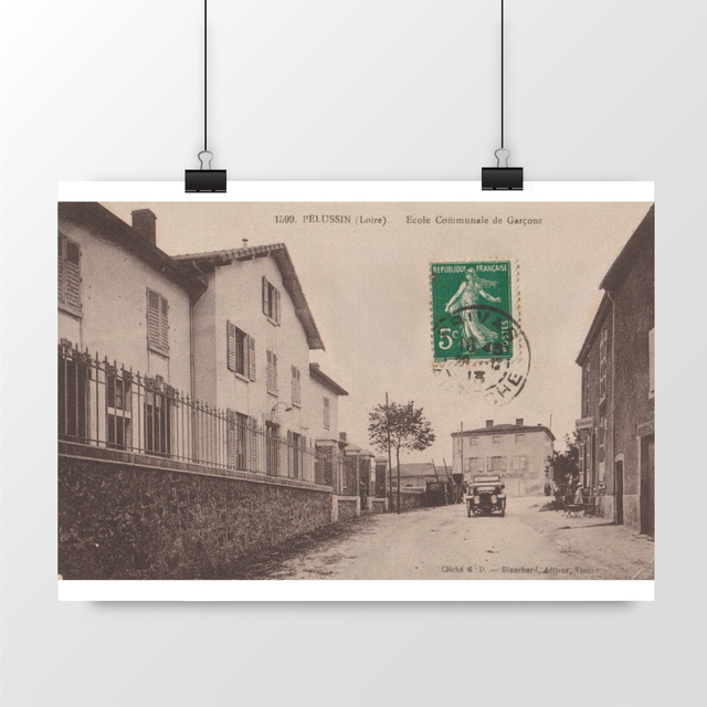 Image front Affiche PELUSSIN - Ecole Communale de Garçons - 1913