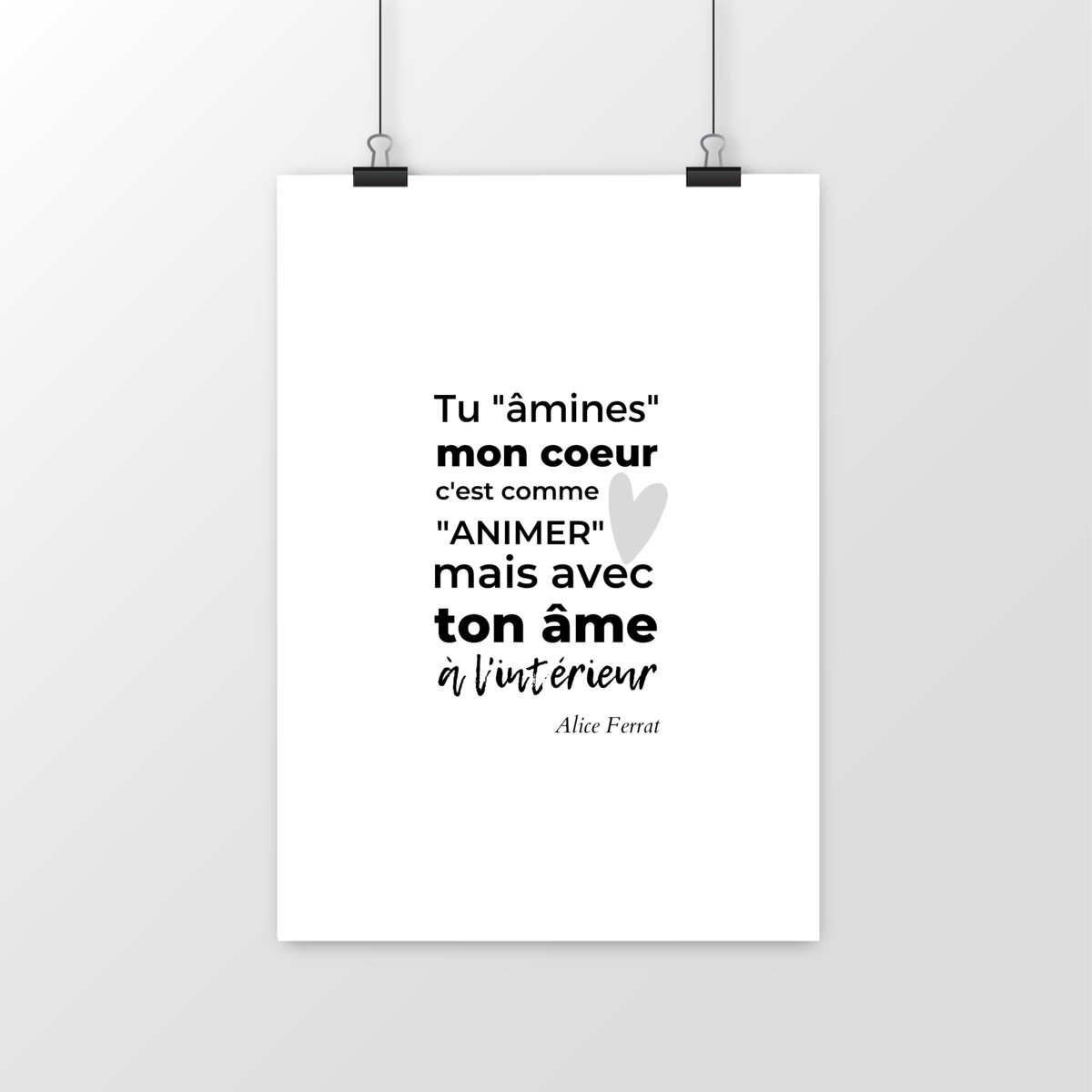 Image front Affiche : Tu âmines mon coeur