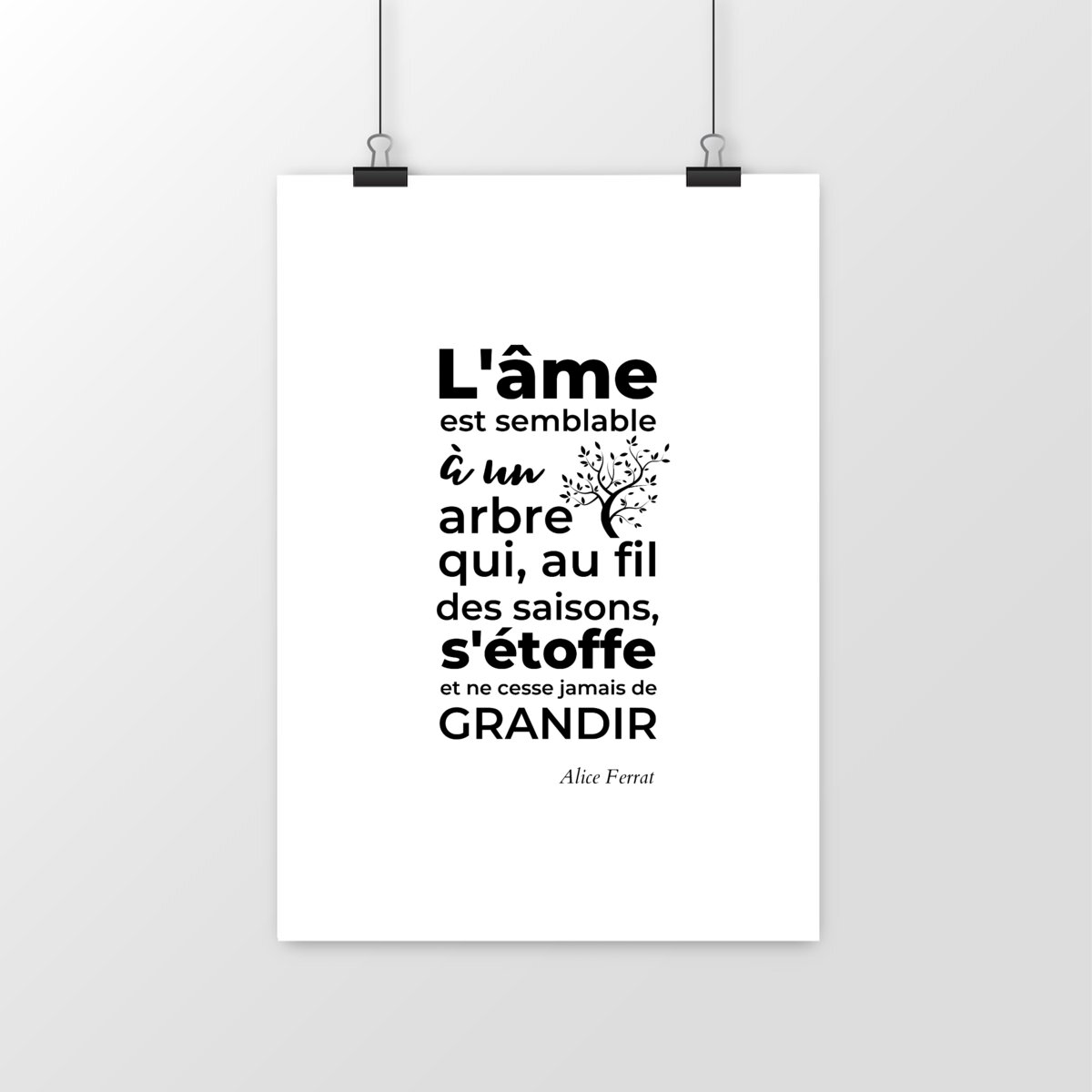 Image front Affiche : L'âme est semblable à un arbre