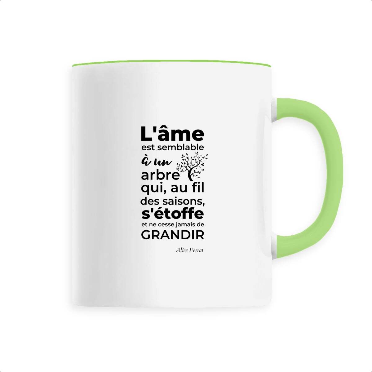 Image back Mug : "L'âme est semblable à un arbre"