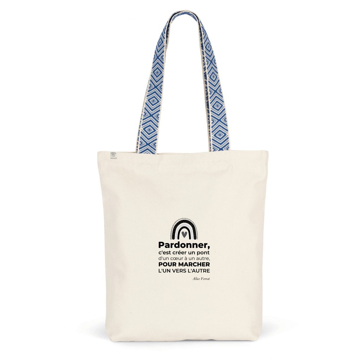Image back Totebag 100% recyclé : Pardonner