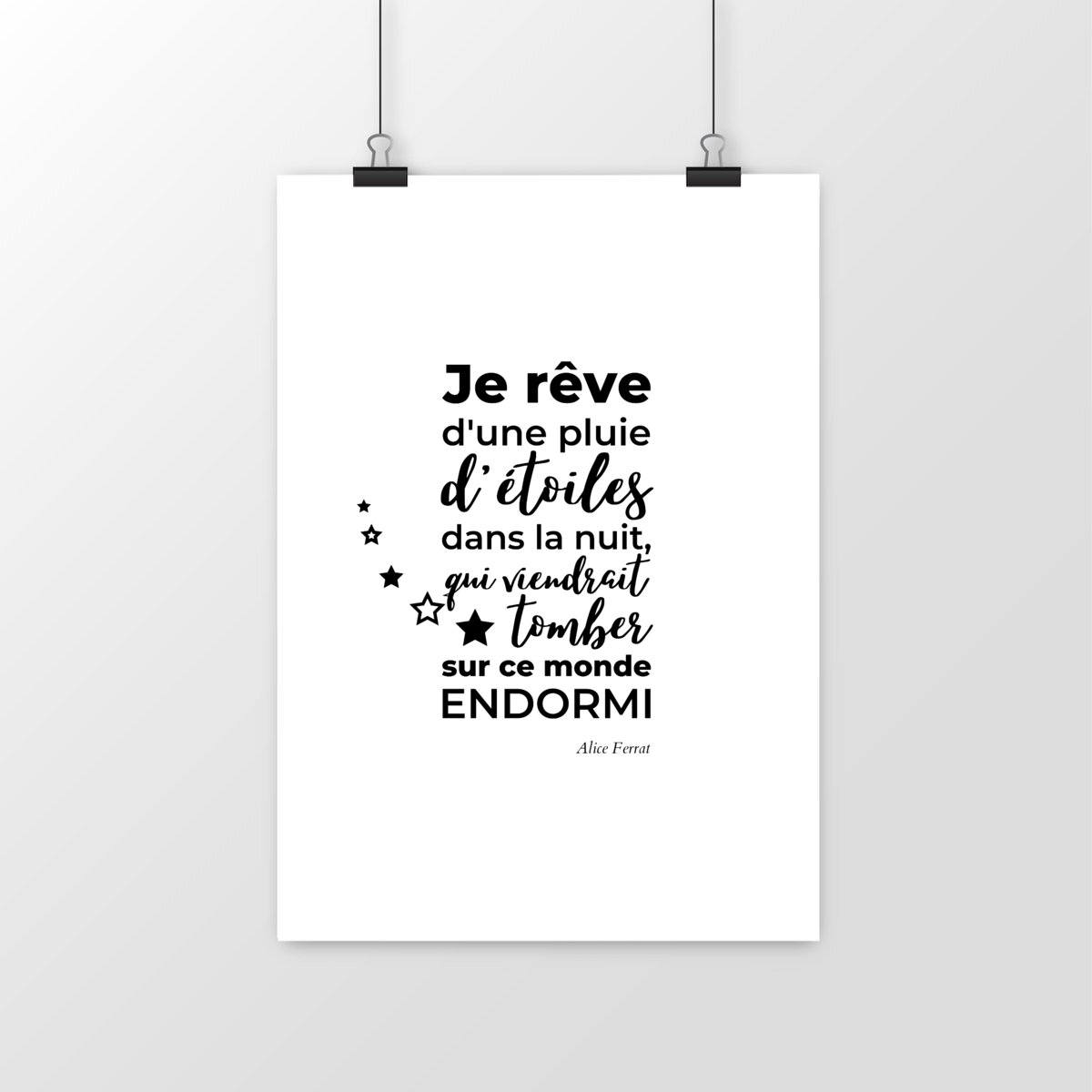 Image front Affiche : Je rêve d'une pluie d'étoiles