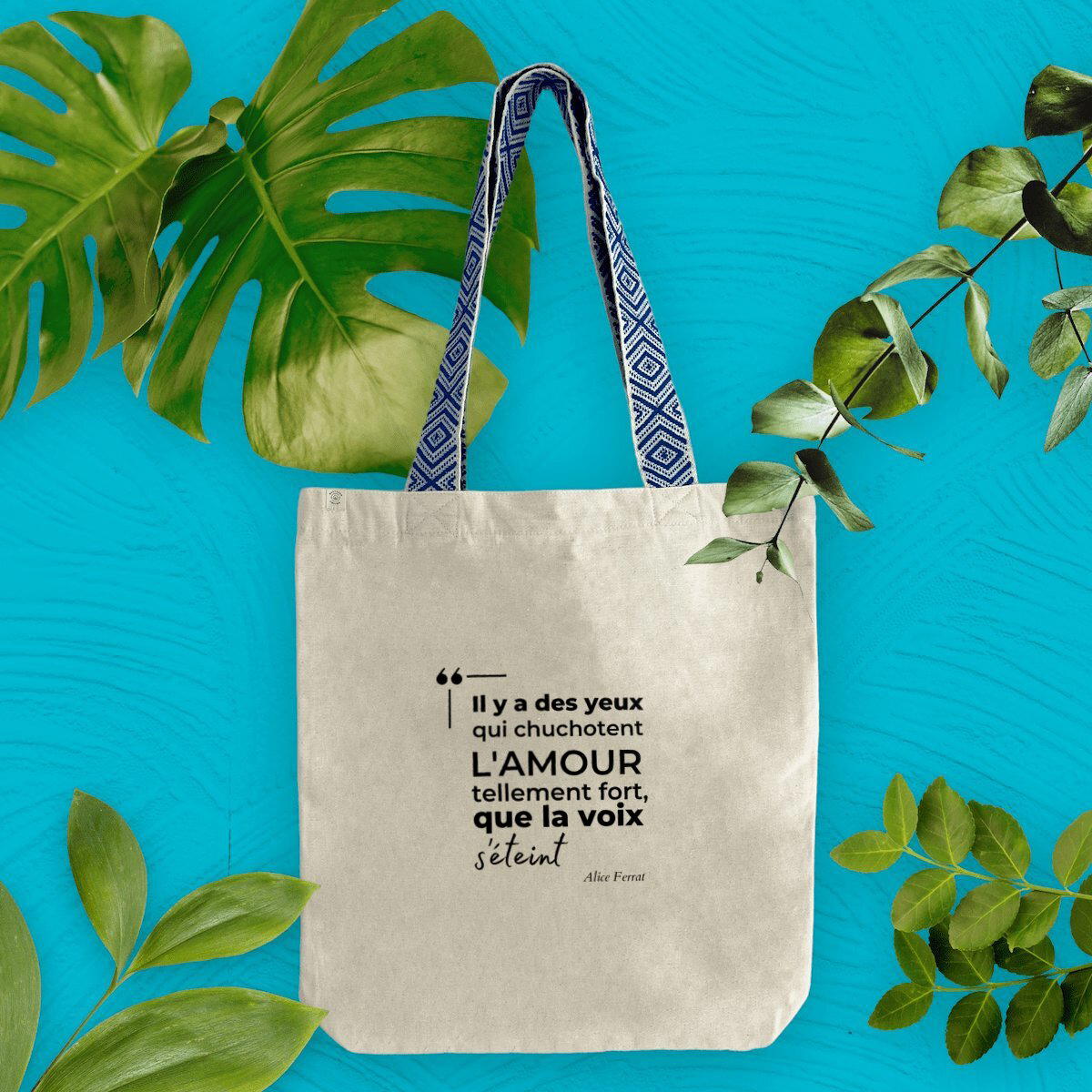 Image front Totebag 100% recyclé : Il y a des yeux 