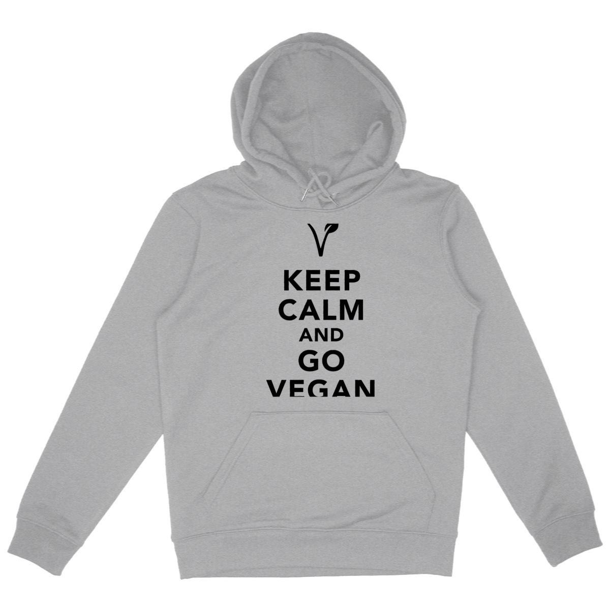 Image back Sweat à capuche - Motif KEEP CALM AND GO VEGAN (dos)