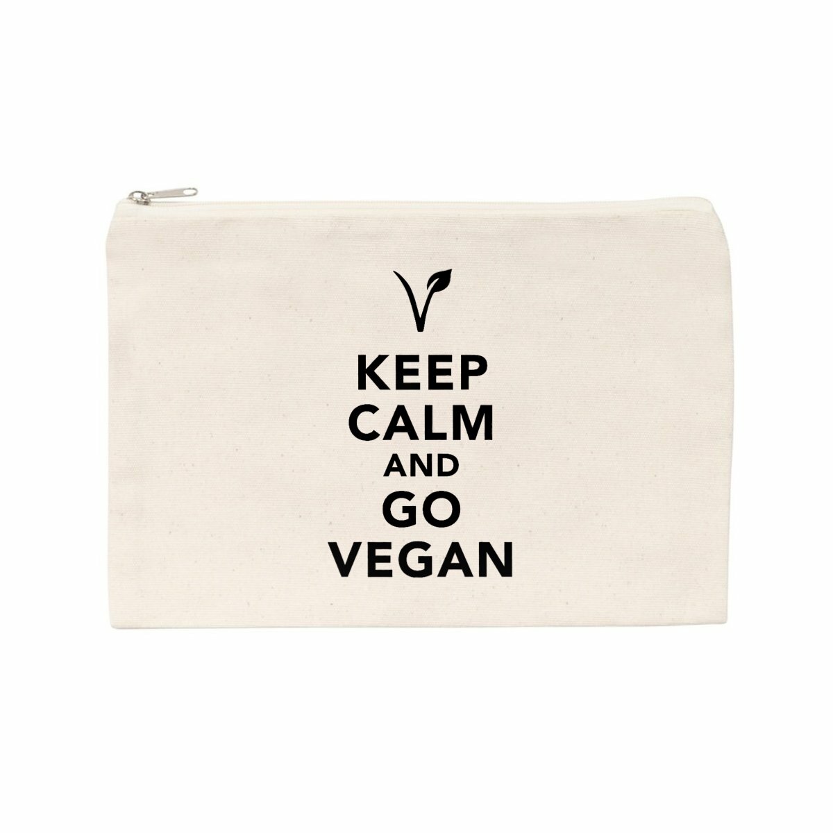 Image front Pochette / Trousse - Motif KEEP CALM AND GO VEGAN