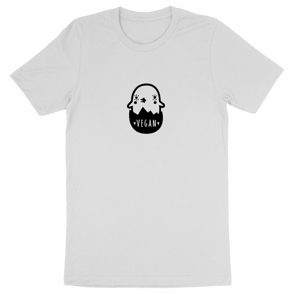 Image front T-shirt - Motif poussin vegan (centré)
