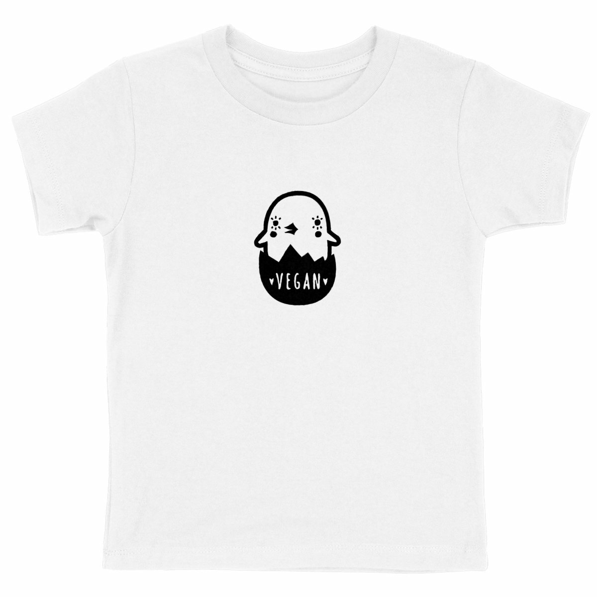 Image front T-shirt enfant - Motif poussin vegan (centré)
