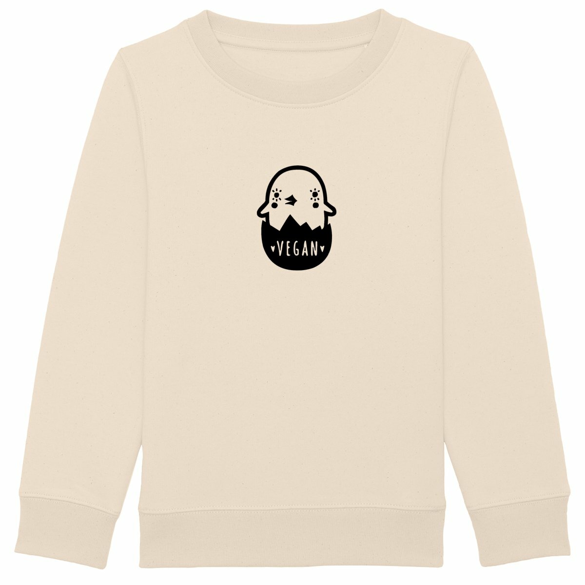 Image front Sweatshirt enfant - Motif poussin vegan (centré)